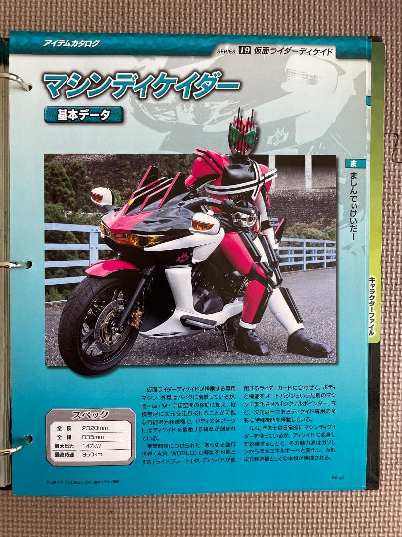 仮面ライダーオフィシャルデータファイル全巻 (非売品プロマイド付)