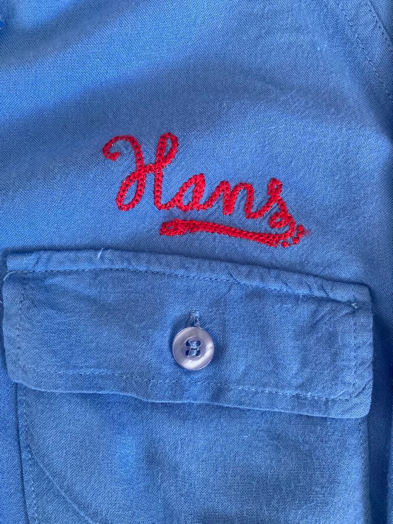 【50s〜60s頃】ヴィンテージ オープンレーヨンシャツ チェーンステッチ