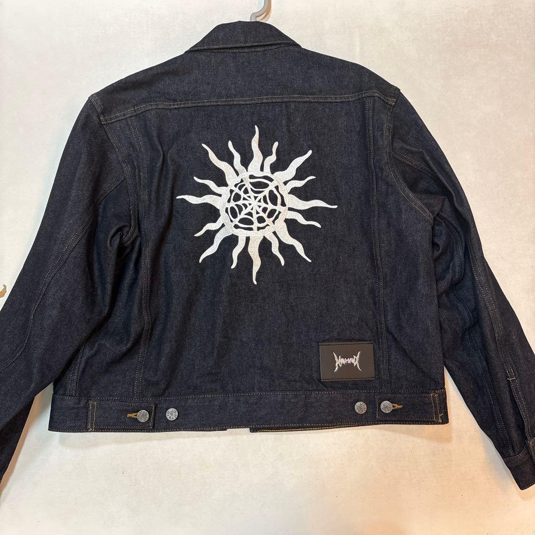 【一回着用・極美品】NOREMID デニムジャケット バック刺繍 濃紺 Mサイズ