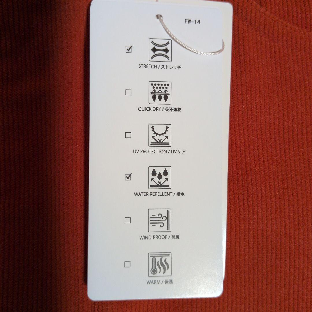 テーラーメイド:レディース:Lサイズ:ストレッチ　コーデュロイ　スカート:朱色