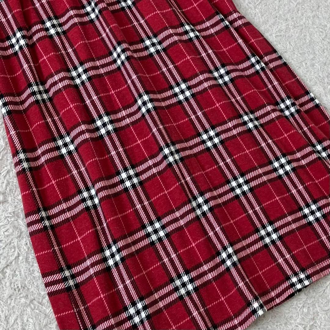 美品✨バーバリーロンドン ロングワンピース ノバチェック フレア ピンク M