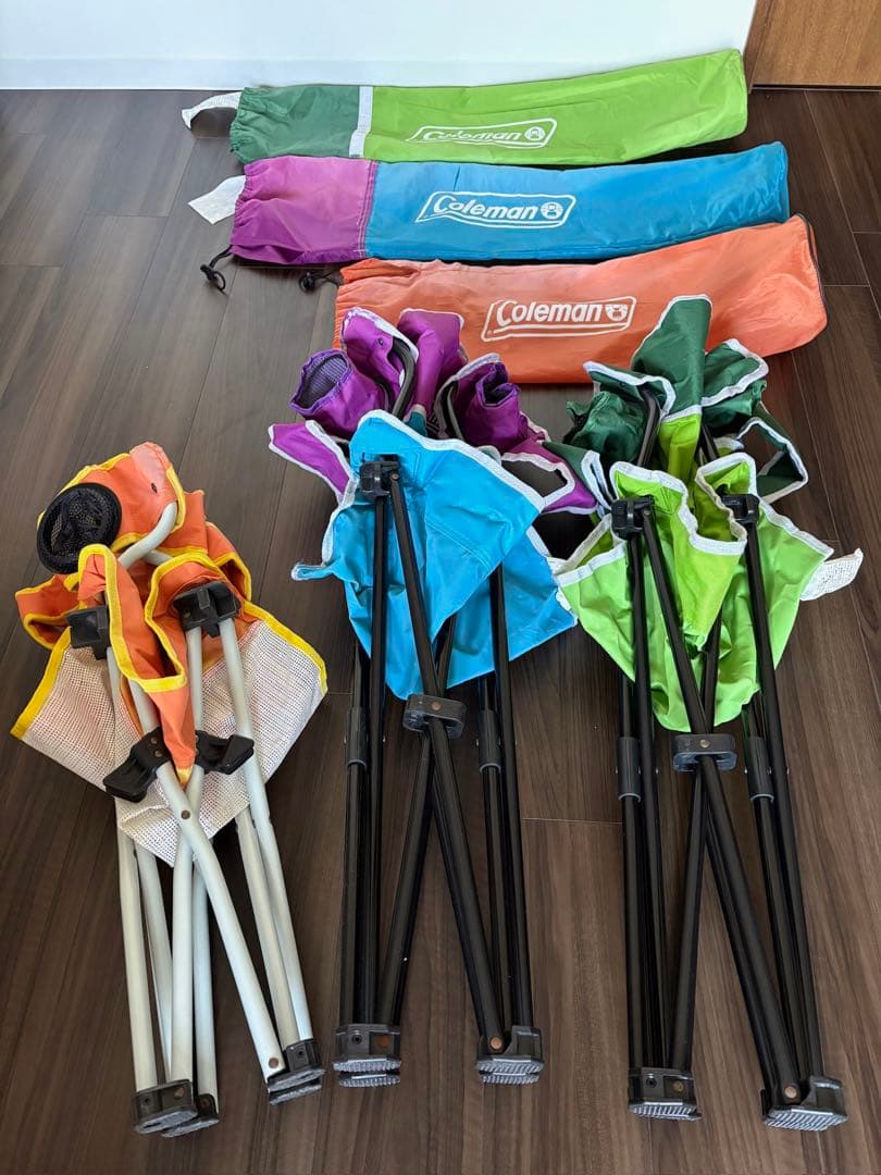 コールマン 折りたたみチェア3脚セット メッシュビーチチェア アクションチェア