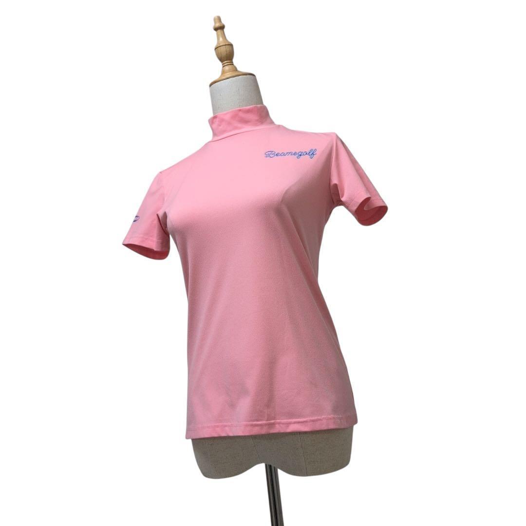 BEAMS GOLF ビームスゴルフ【S】半袖シャツ モックネック ピンク 美品