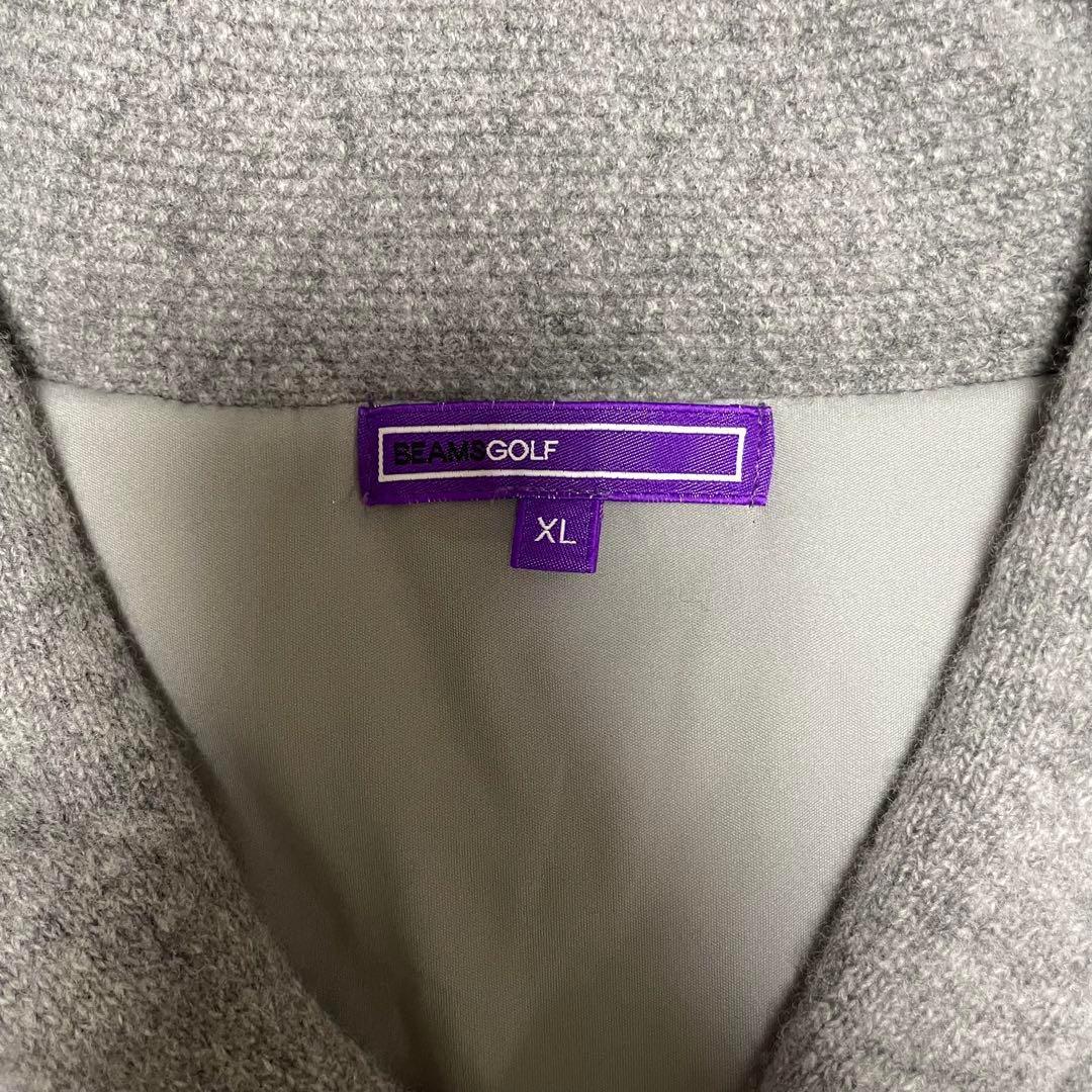 【美品】ビームスゴルフ BEAMS GOLF ニットセーター グレー系 XL