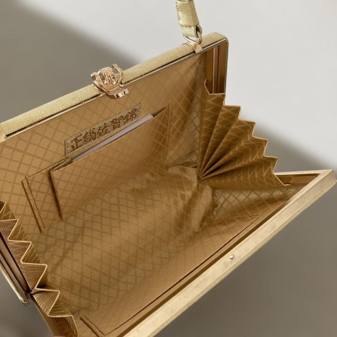 本金　佐賀錦　和装用　ハンドバッグ　銀座和光　バッグハンガー