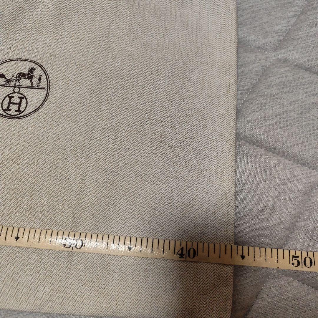 バーキン25　ヘリンボーン柄 ベージュ巾着袋