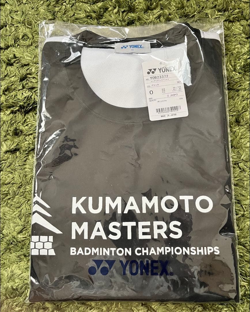 激レア【廃盤】ヨネックス　熊本マスターズ　Tシャツ Oサイズ ブラック/ホワイト