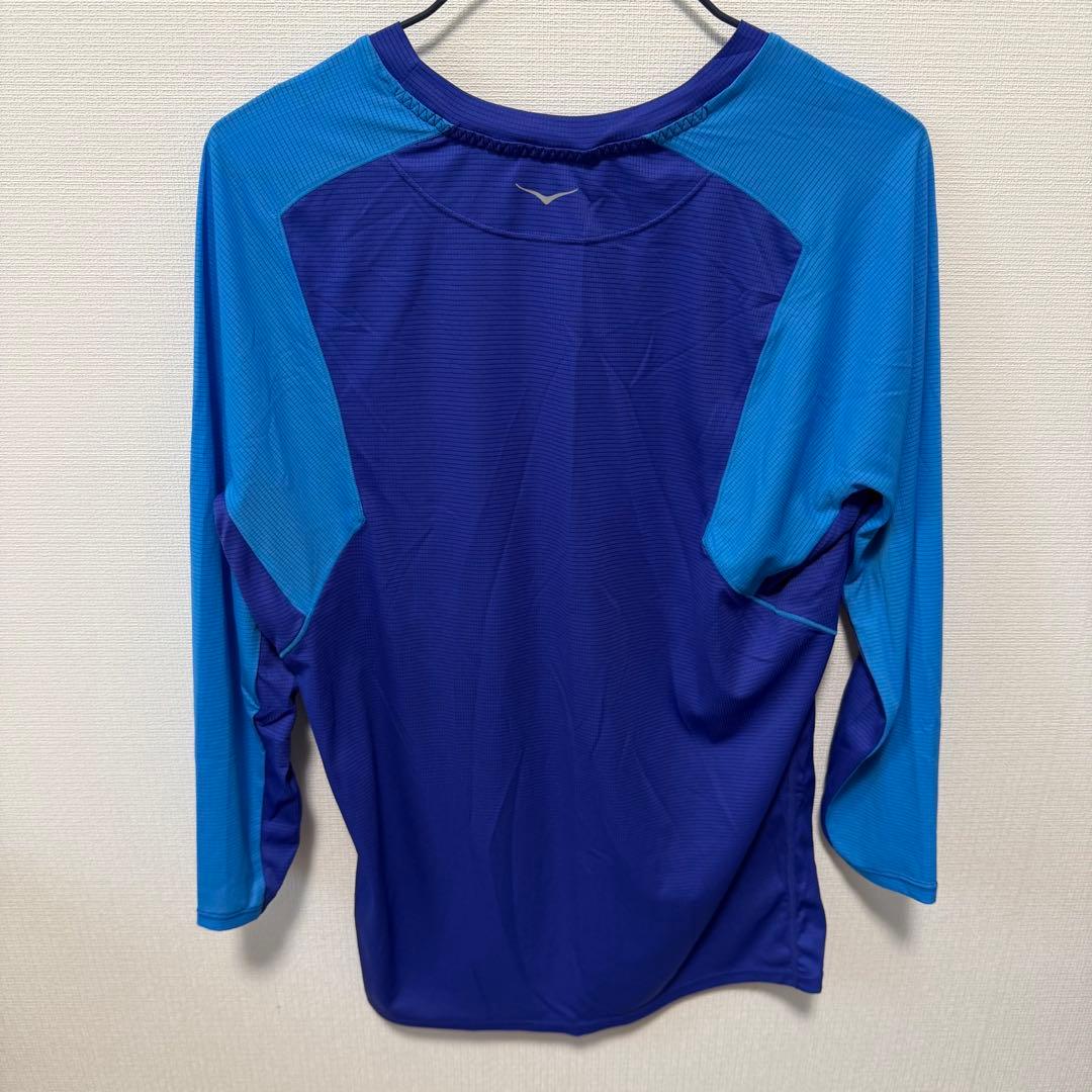 HOKA ONE ONE 長袖シャツ S 青/紫　ランニング