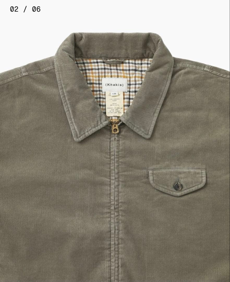 Khakis Corduroy Swing Jacket Sage Lサイズ