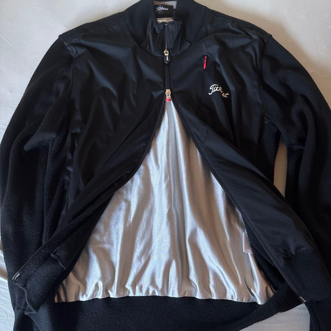 タイトリスト ニット切り替え ジャケット 黒 L