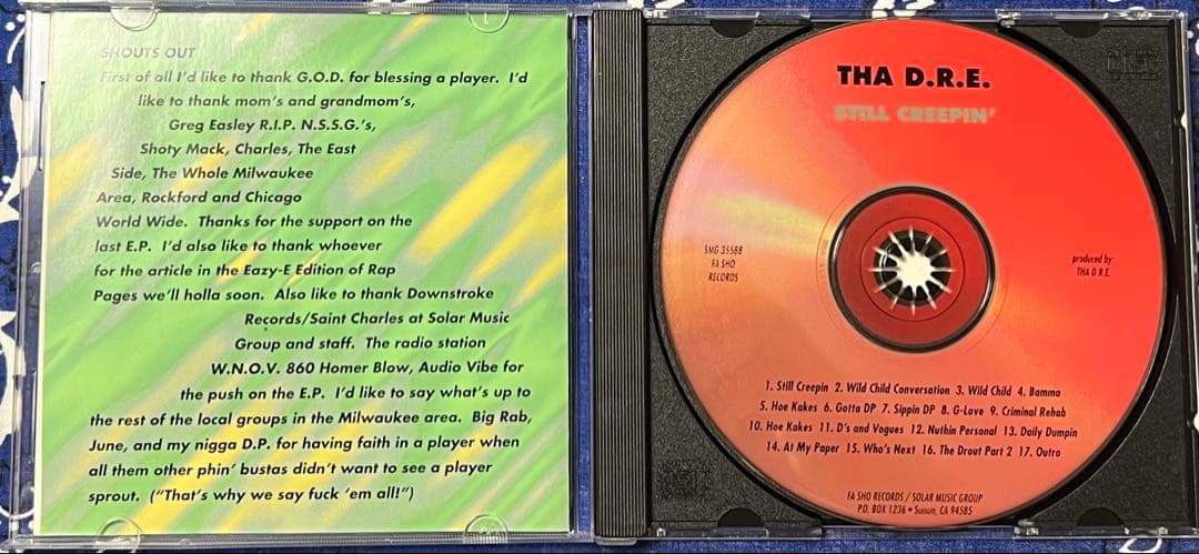 洋楽 THA D.R.E. STILL CREEPIN' g-rap g-funk