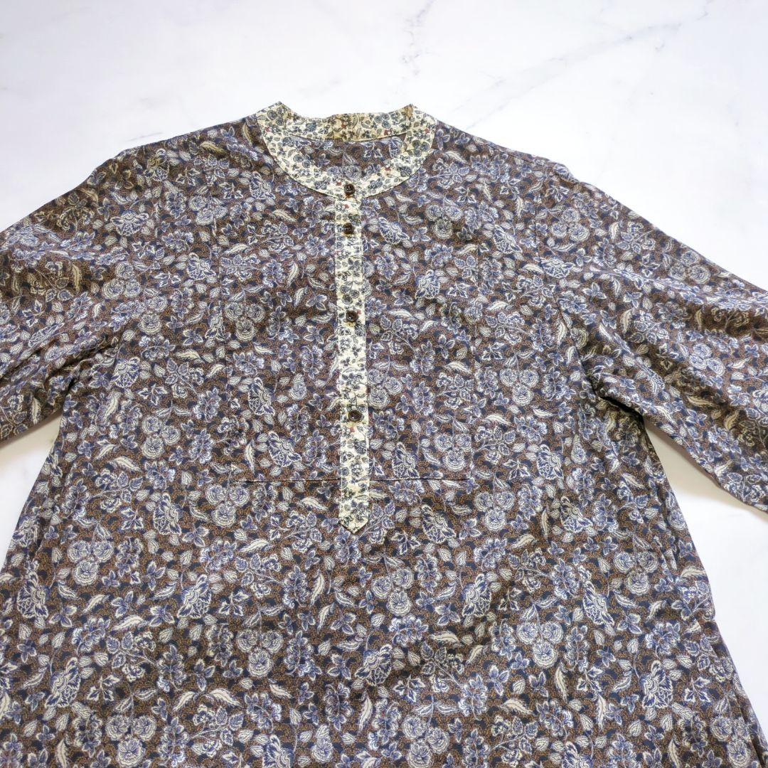 北欧暮らしの道具店 花柄 総柄 ロング 大人のための柄ワンピース コットン