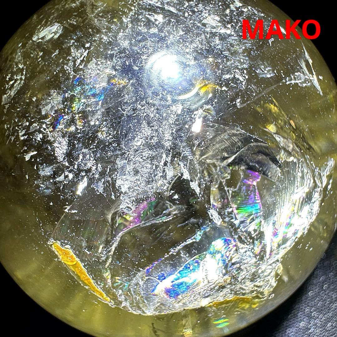 M1932☆シトリンクォーツ丸玉51mm☆天然石　原石☆N51016-B