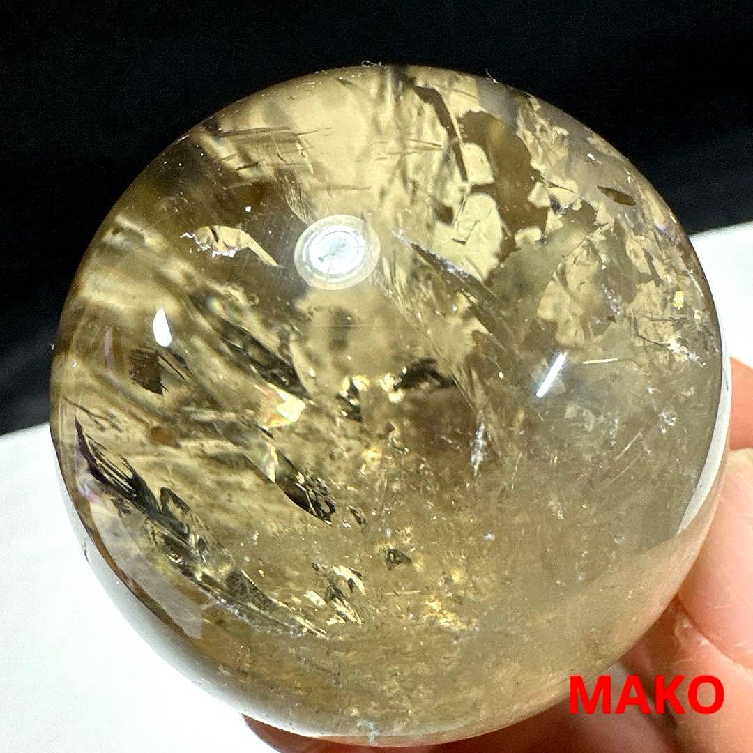 M1932☆シトリンクォーツ丸玉51mm☆天然石　原石☆N51016-B
