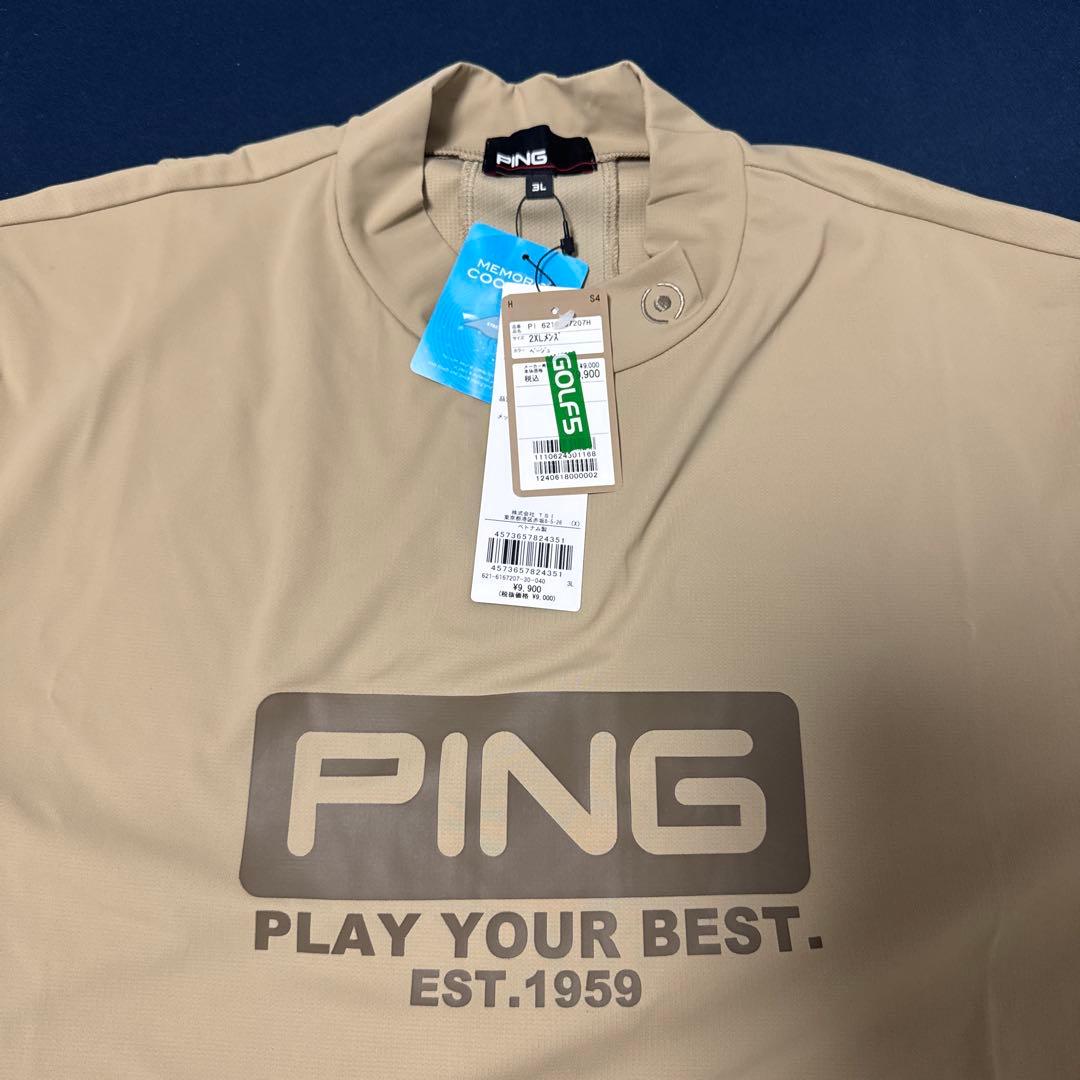 PING ベージュ 半袖シャツ