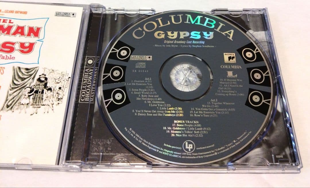 動作確認済『GYPSY』ジプシーエセルマーマン オリジナルブロードウェイキャスト