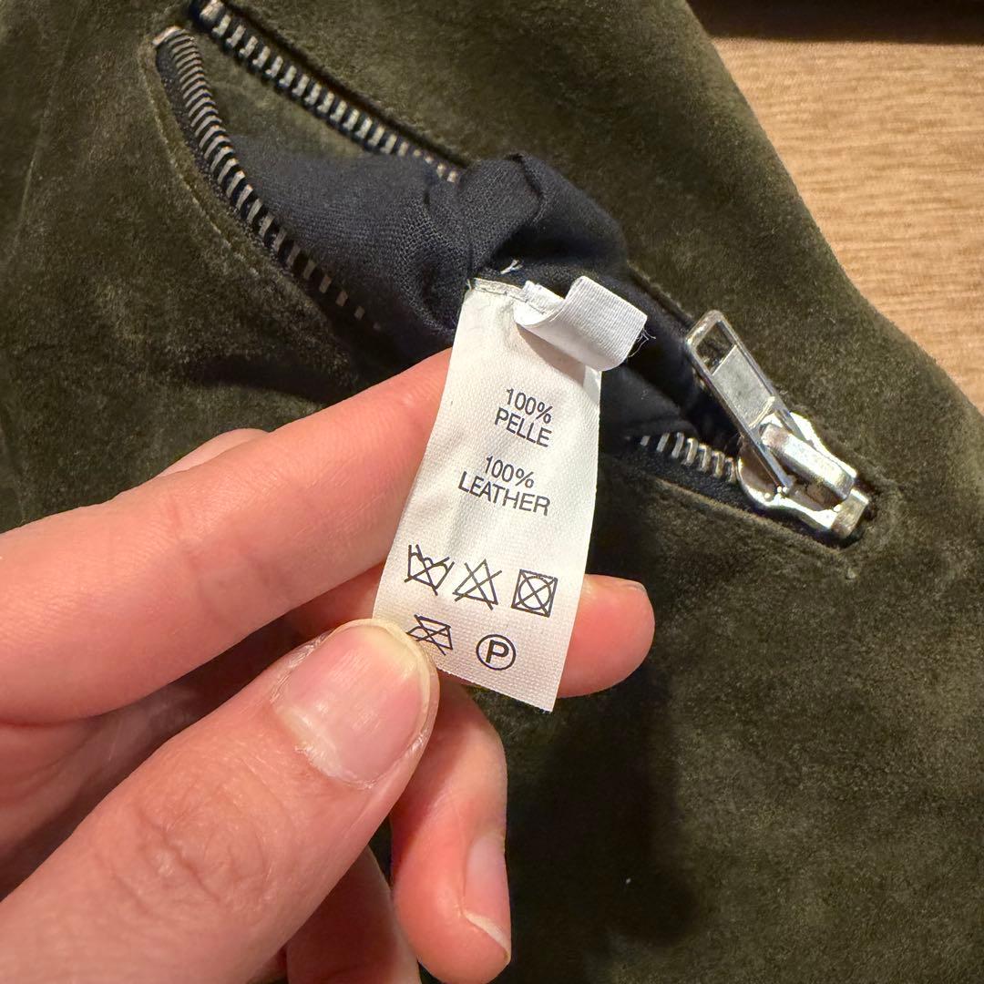 THE EDITOR ダブル ライダースジャケット 本革 スエード イタリア製