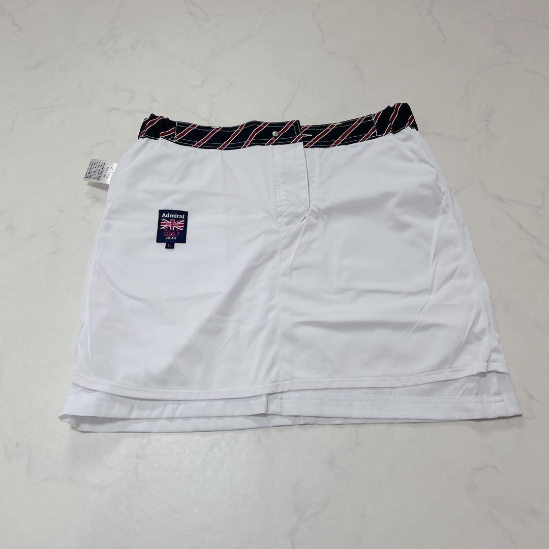 美品 Callaway ベスト 紺 L アドミラル スカート白 L 2点セット