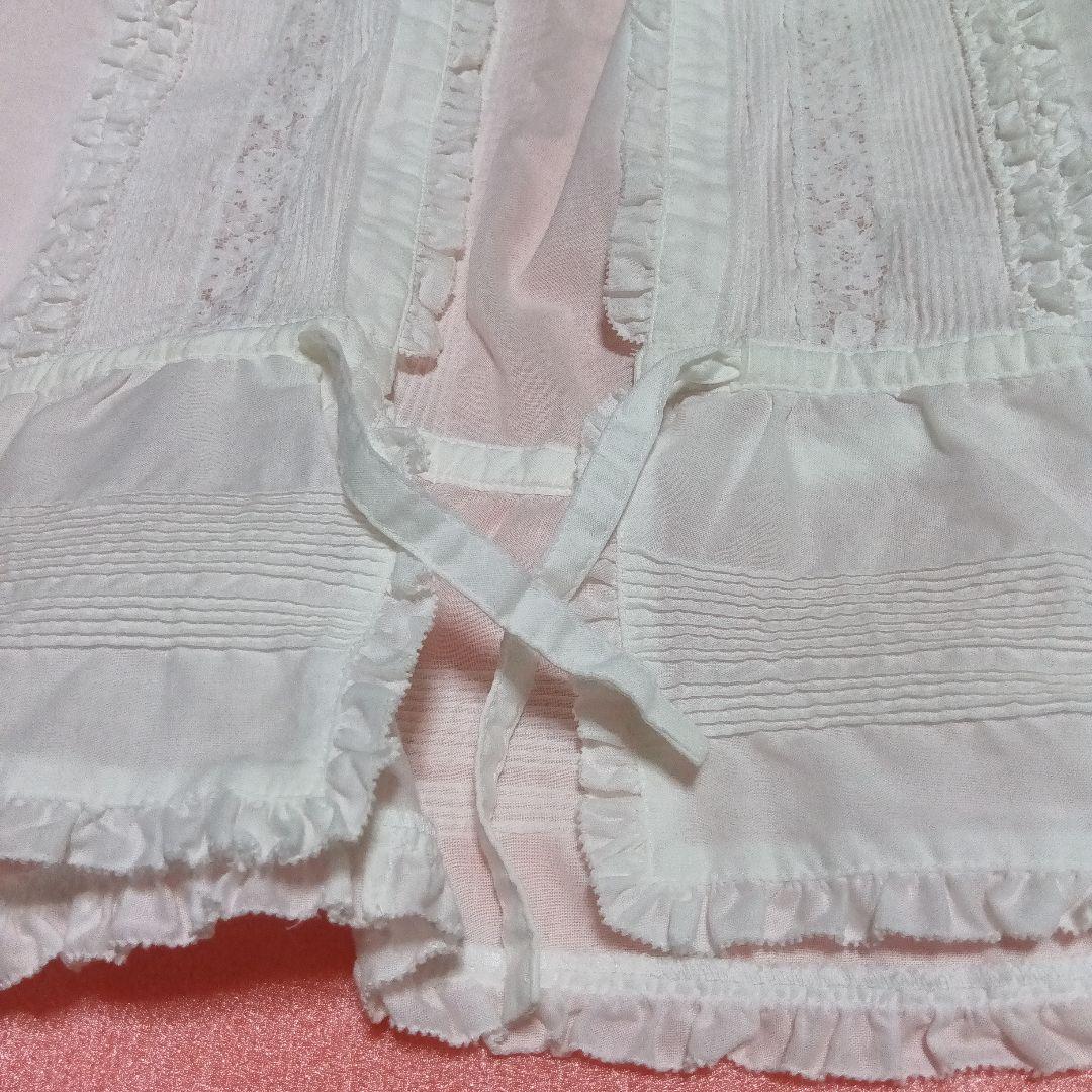 キ*ン様 美品✨ピンクハウス ピコフリル リボン レース ベスト 白 ホワイト