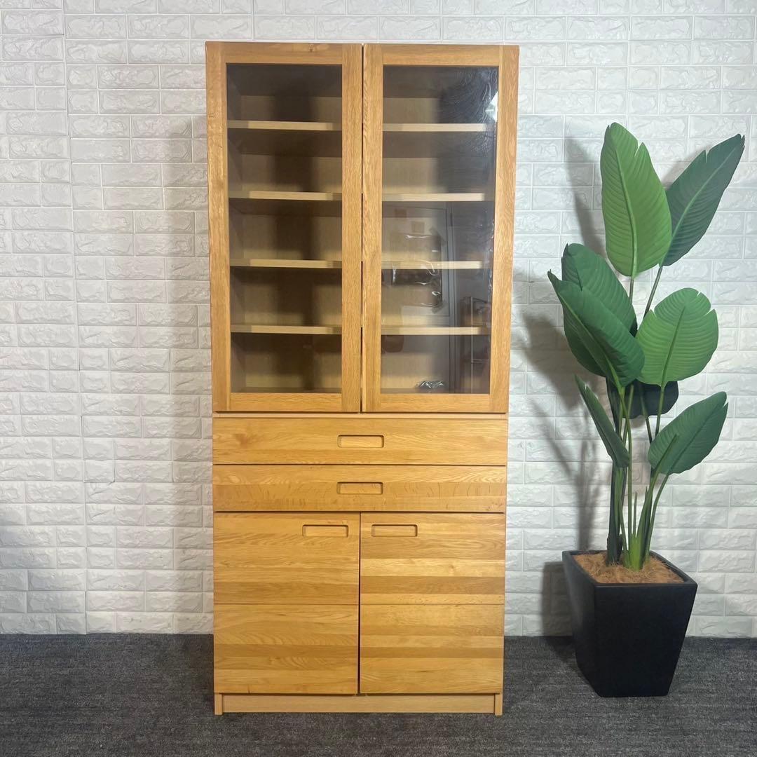 unico ウニコ カップボード HUTTE 幅80cm キッチン収納 F039