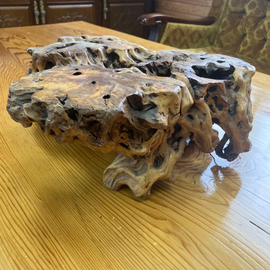 置物　木材　根木　花台　飾り台　オブジェ