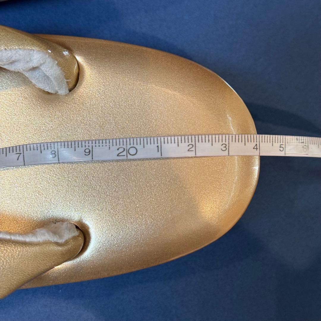 未使用品　草履　和装バッグ　2点セット　着物　浴衣　和装　金　豪華　風景柄