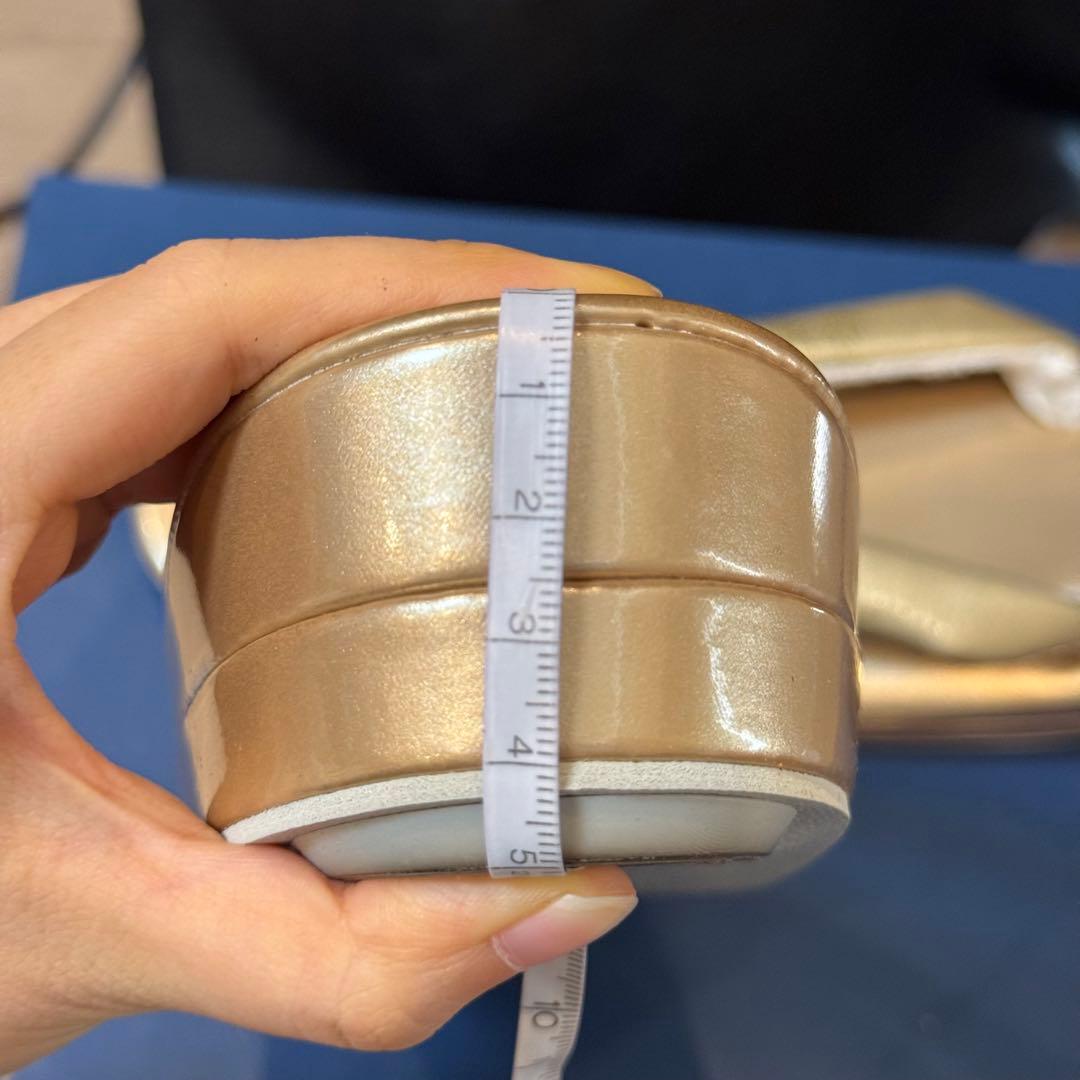 未使用品　草履　和装バッグ　2点セット　着物　浴衣　和装　金　豪華　風景柄