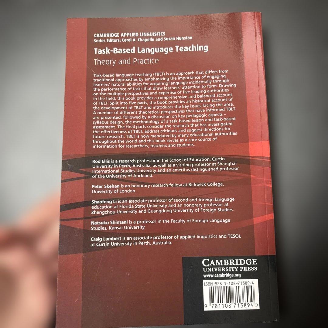 洋書 Task-based Language Teaching Cambridge