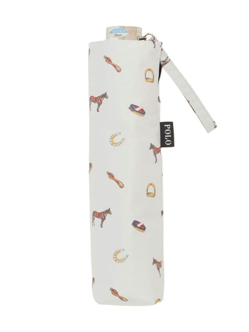 未使用POLOラルフローレンUV遮光遮蔽晴雨兼用折り畳み傘ホースプリント55cm