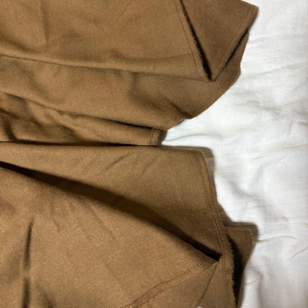 極希少　美品　ベビーアルパカ100% ケープ　ブラウン　タグ付き　和訳