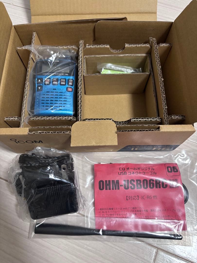 値下げ**Icom IC-R6 受信機　メタリックブルー　エアバンドSPver2