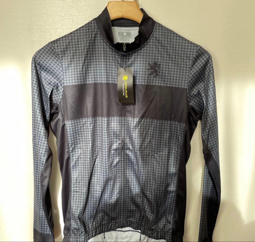 KAPELMUUR（カペルミュール）　長袖ジャージ　ダーク千鳥プリント　Lサイズ