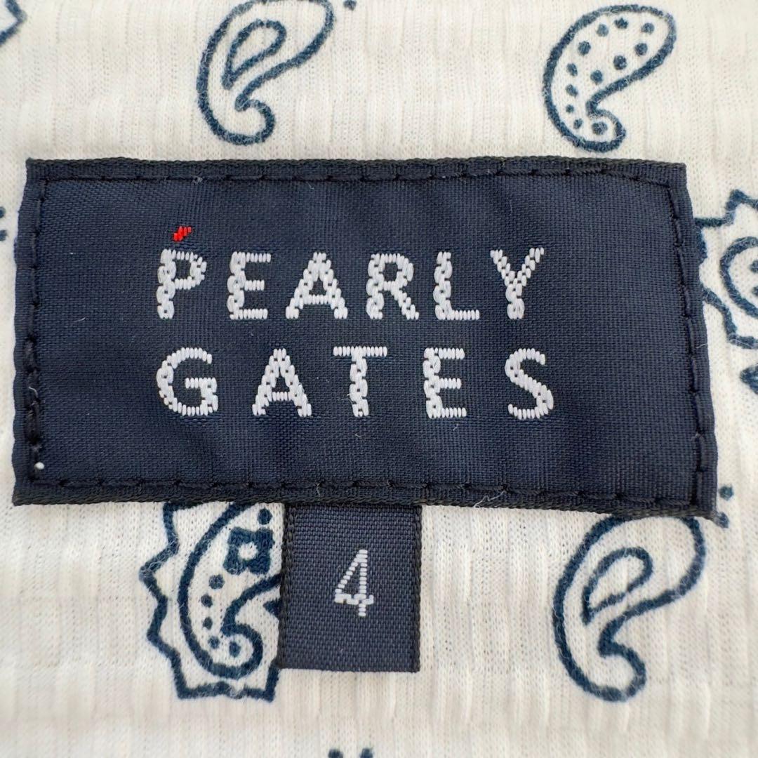PEARLY GATES✨ポロシャツ　シアサッカー　ペイズリー柄　刺繍　日本製