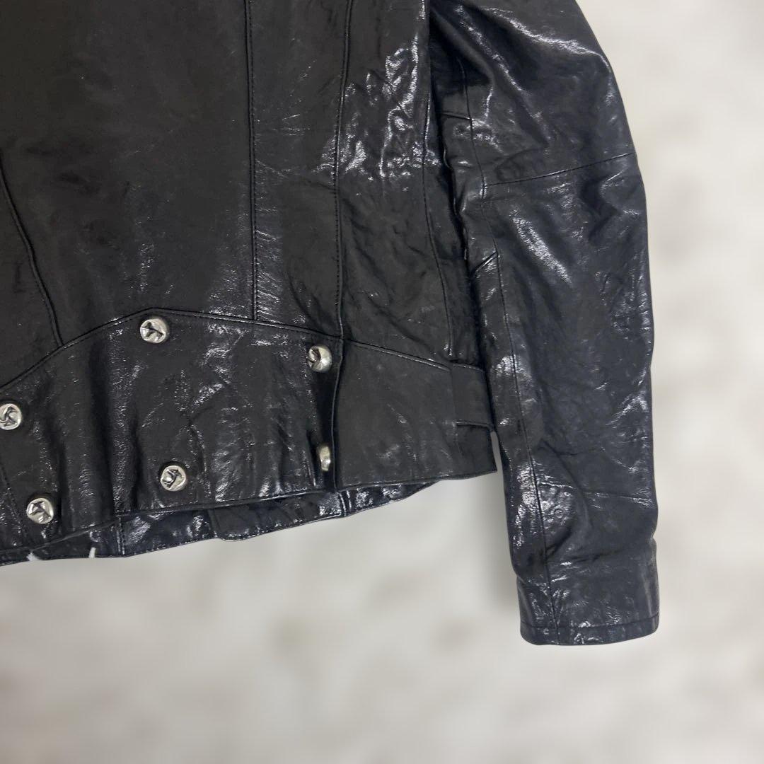 SLY レザー ライダース ジャケット archive v系 goth 光沢