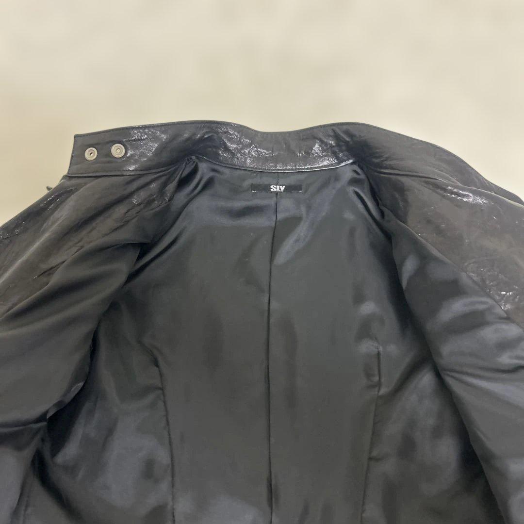 SLY レザー ライダース ジャケット archive v系 goth 光沢
