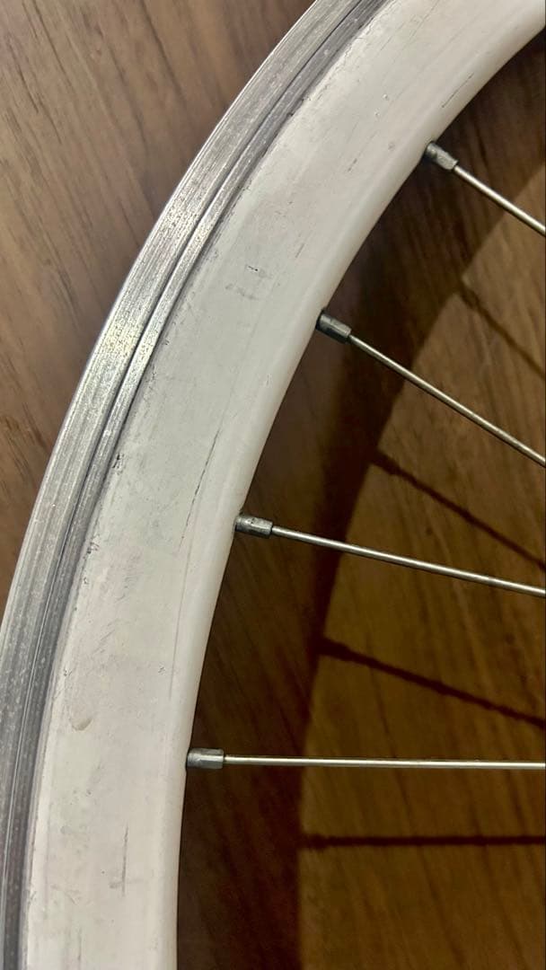 【ピスト/シングル用ホイール】カッコいいホワイトリム★重量1.35k g