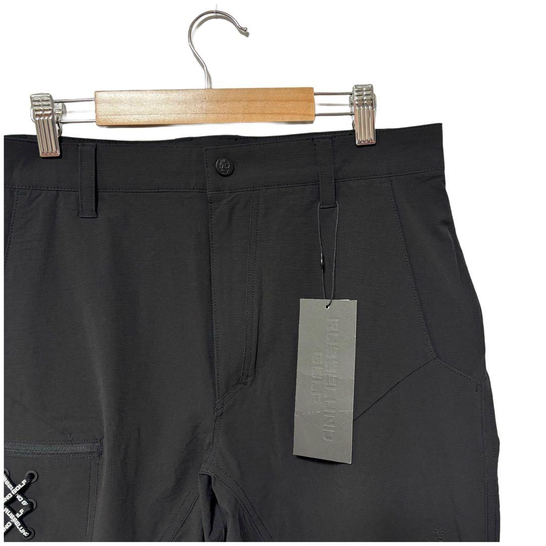 新品 ラッセルノ ゴルフ ストレッチ カーゴ ロングパンツ ブラック M 4