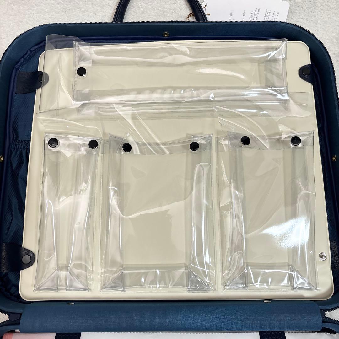 新品 着物収納 和装 ケース ネイビー タグ付き 小物入れ 大容量