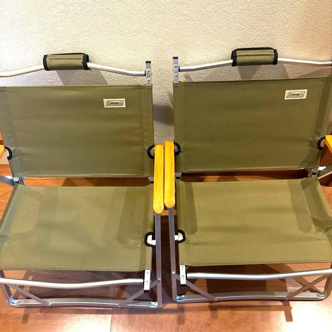 コールマン　フォールディングチェア　2脚セット　美品！大阪引き取り限定☆オリーブ