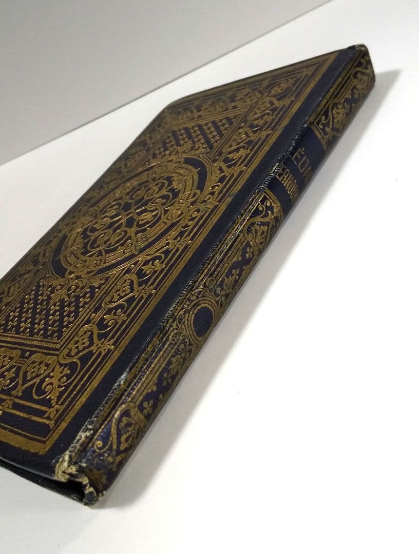 洋書 アンティーク 金彩 ロカイユ 装飾 模様 1862年