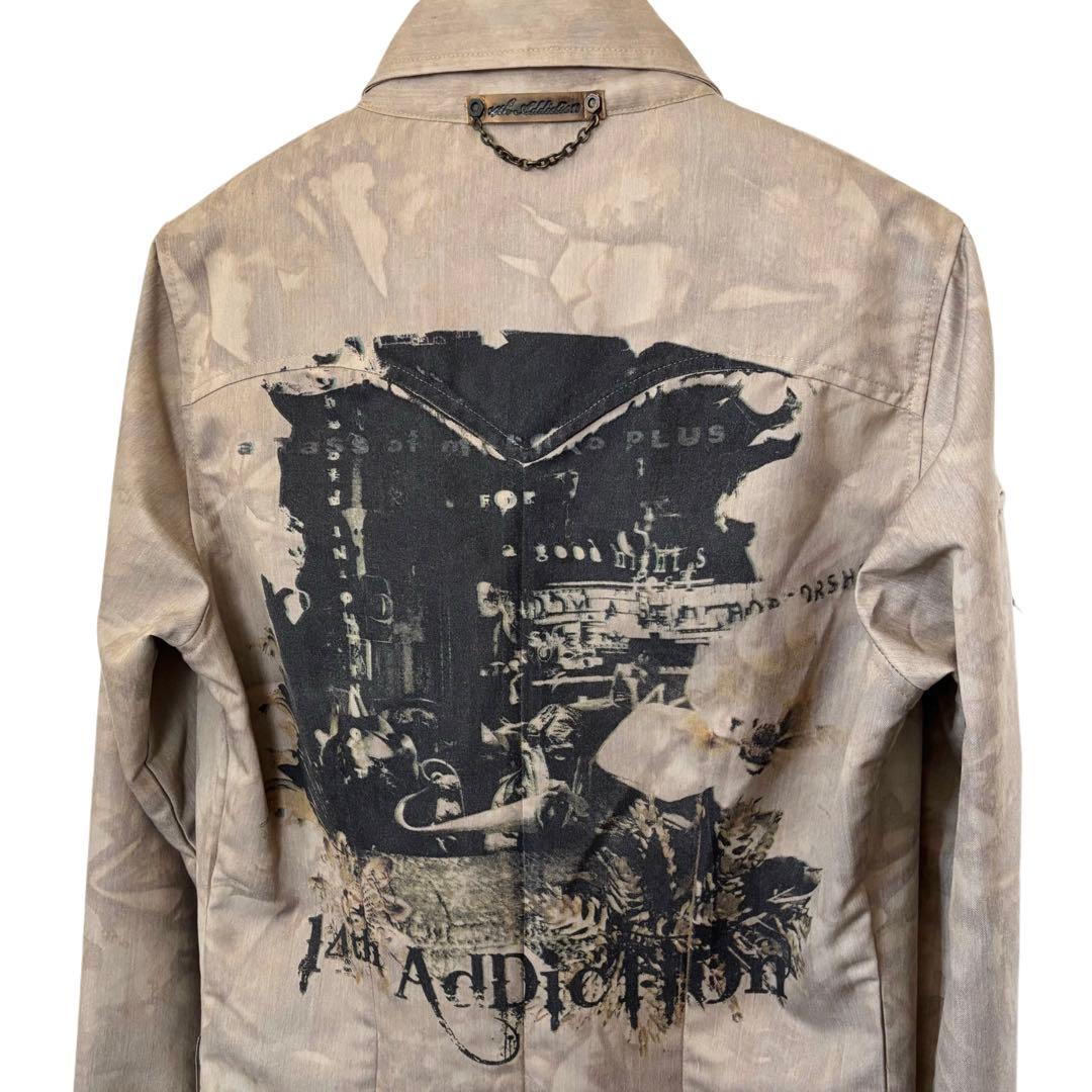 初期 希少 14th addiction CLOCKWORK ダメージジャケット
