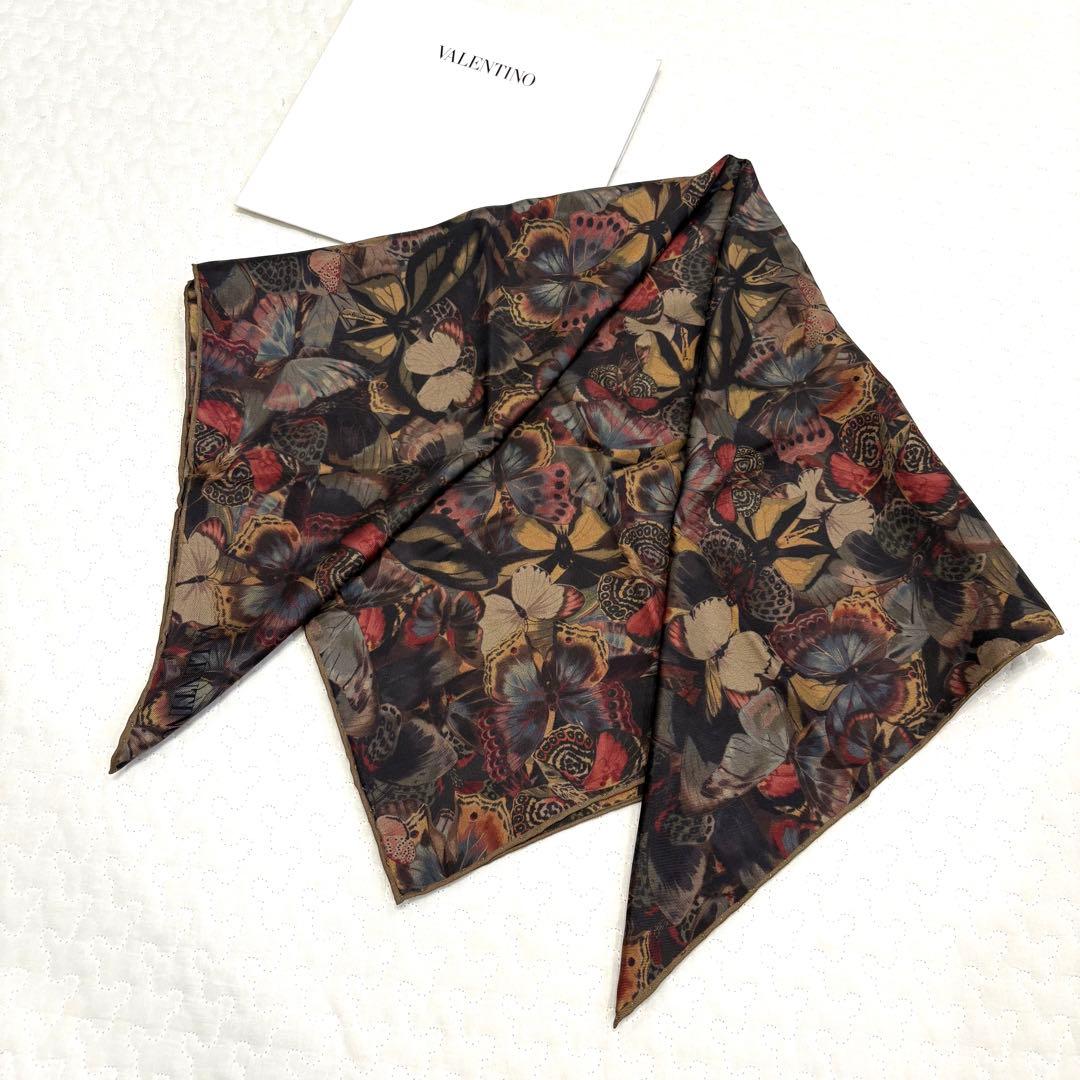 ☆新品☆VALENTINO カムバタフライ シルクスカーフ 蝶