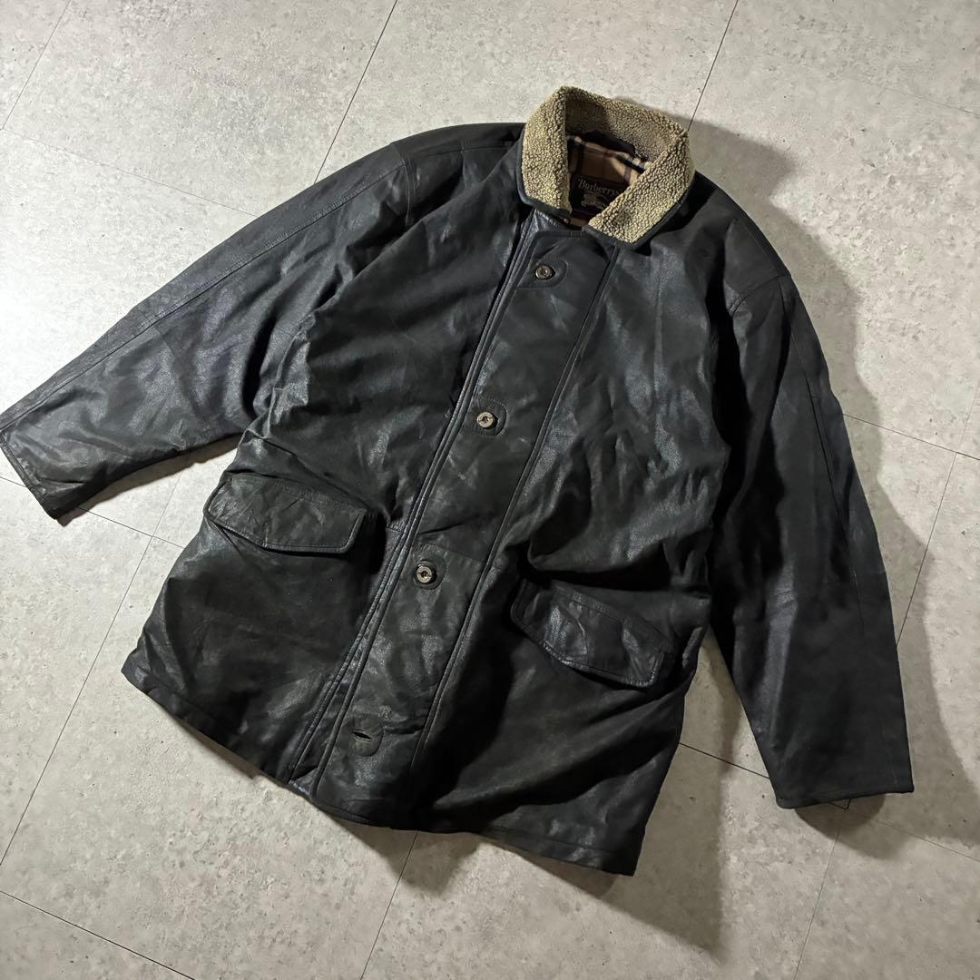 rjonjionさま専用　極美品80s90s Burberrysゴートレザー
