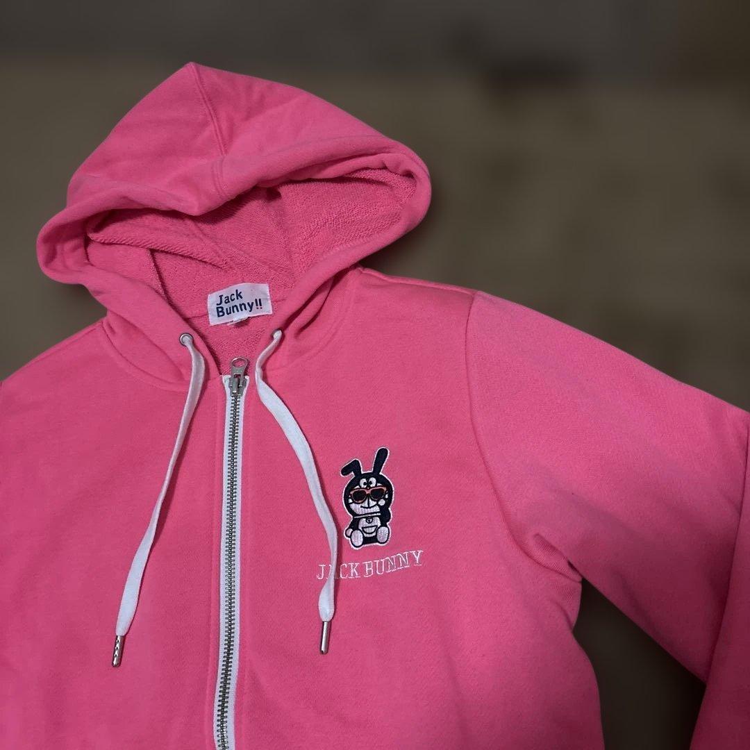 ジャックバニードラえもんコラボピンクパーカーjackbunnyゴルフスポーツo