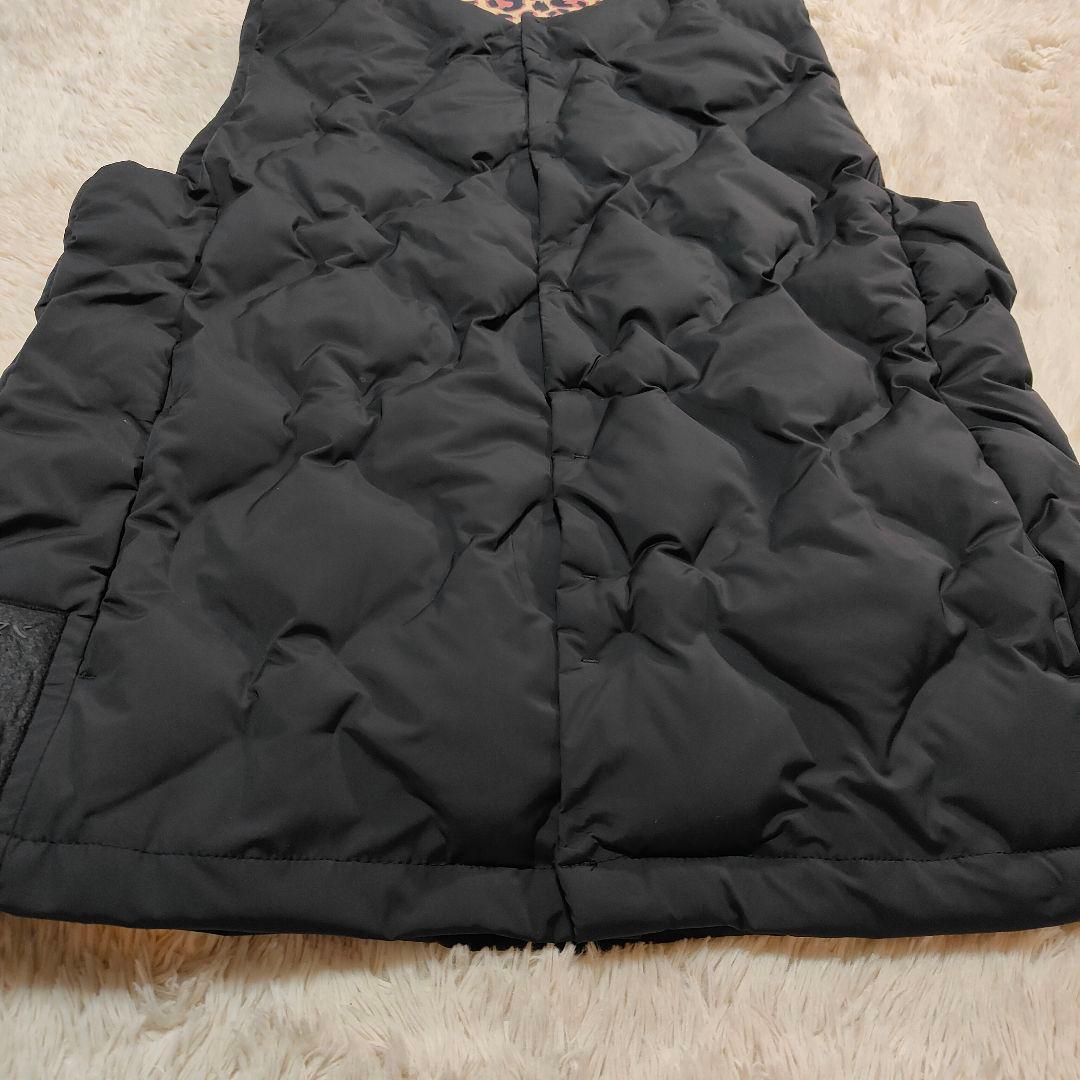 新品級✨デンハム ナカメマン エンボス ダウンベスト L ブラック レオパード