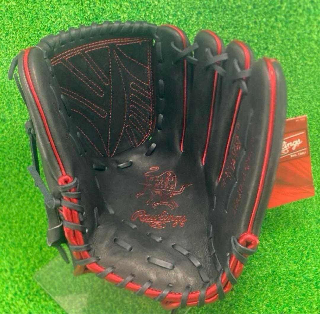 ローリングス 軟式グローブ ピッチャー 投手用 HOH LLIC 黒 赤