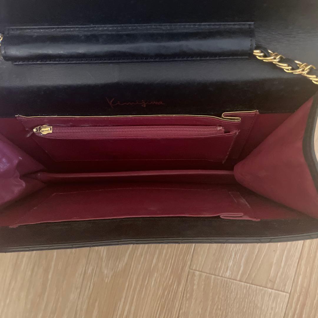 【美品】KIMIJIMA チェーンショルダーバッグ
