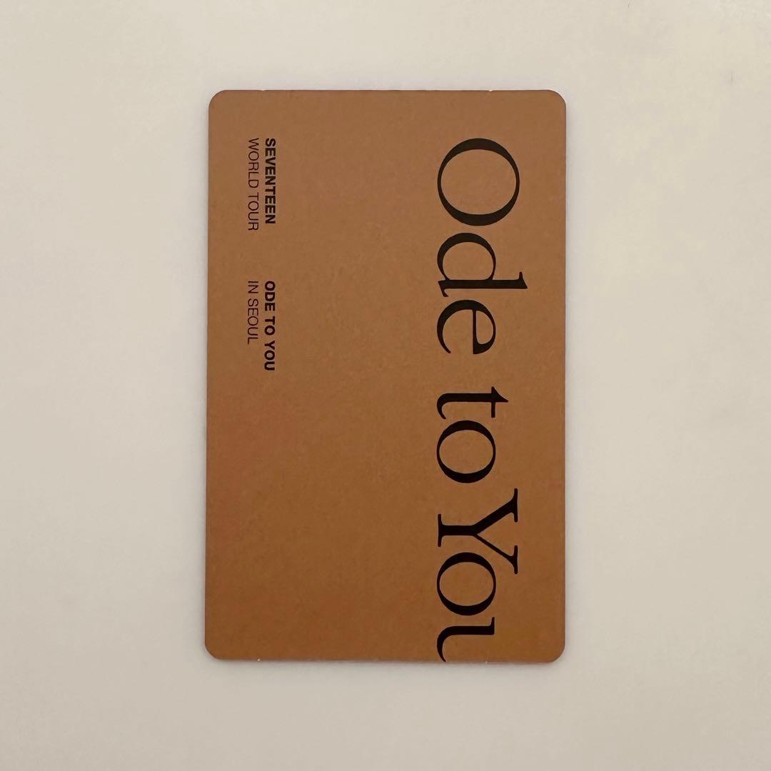 SEVENTEEN ODE TO YOU BluRay ジョンハン トレカ