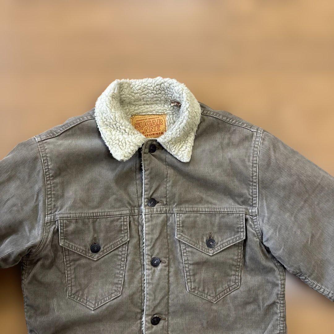 シュガーケーン大定番コーデュロイ ボアトラッカージャケット⭐️カッコいい個体です❣️