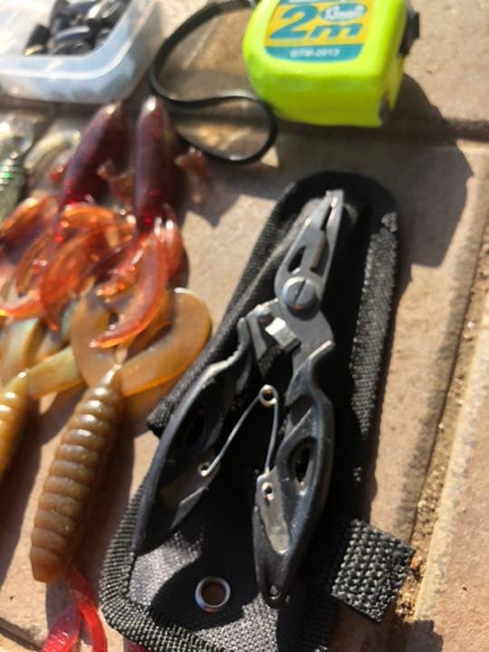 バス釣り ルアー ワームセット テキサスリグ シンカーセット ハサミ、測り付き